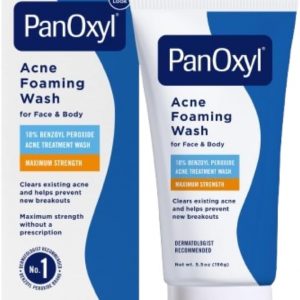 PanOxyl Acne Foaming Wash Benzoyl Peroxide 10% Maximum Strength Antimicrobial, 5.5 Oz (3 packs)